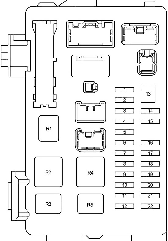 Toyota Ipsum (2001-2009) - Fuse and relay box