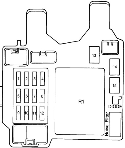 Lexus ES 300 (XV10) (1991-1996) - fuse box - Cars Fuse Box Diagrams