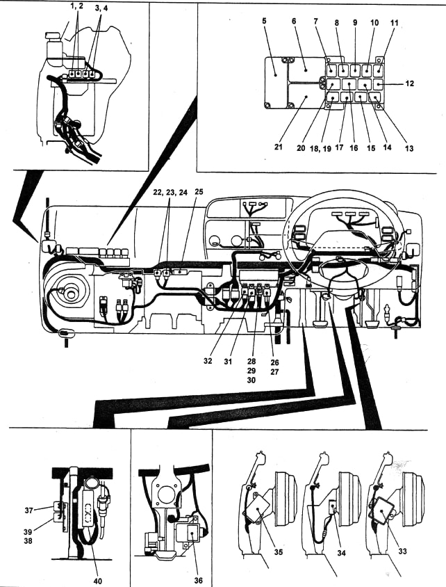 Mitsubishi Canter 6 (1993-2002) - fuse box.